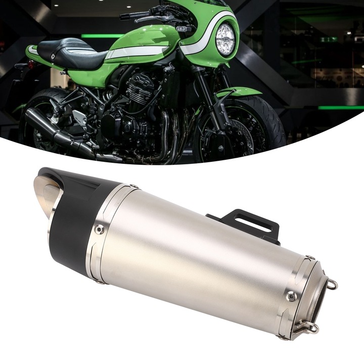 Jormftte motorkerékpár kipufogó, 38-51mm, rozsdamentes acél, 325mm hosszúságú, univerzális