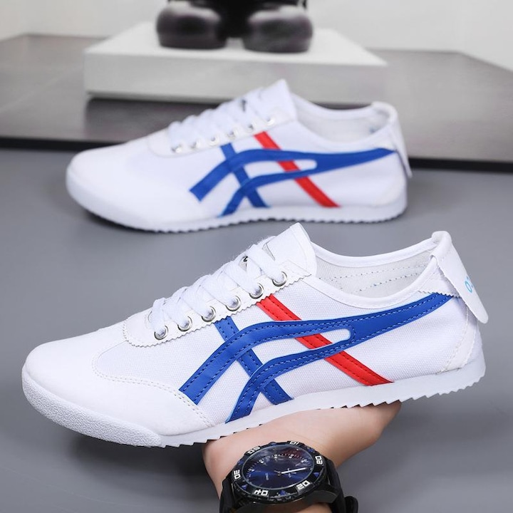 Cozevdnt unisex sportcipő, légáteresztő, hétköznapi, fehér, eko-bőr és vászon
