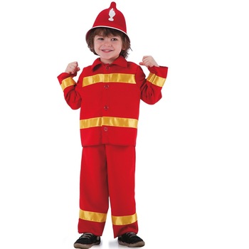 Costum pompier copii rosu 5-6ani/ 120cm Costum pompier copii rosu 5-6ani/ 120cm