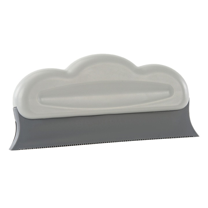 Kefe állati szőr eltávolítására, QttvbTna, újrafelhasználható, 15x6cm, ABS/TPR, szürke