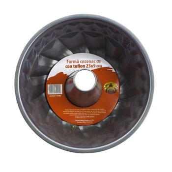 Forma cozonac cu con 23 x 9 cm teflon Forma cozonac cu con 23 x 9 cm teflon