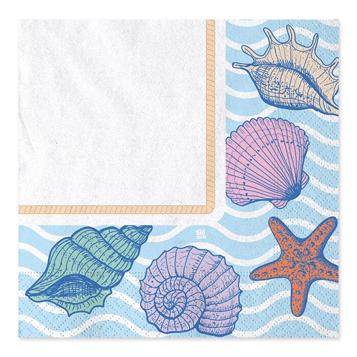 Servetele, 33 x 33 cm, Ocean, 20 buc/Set, Big Party