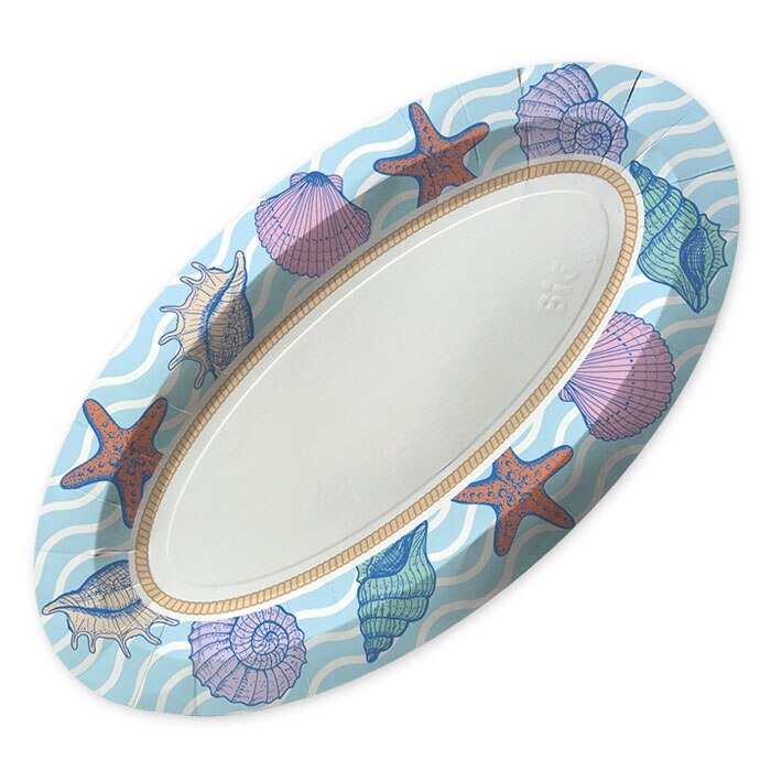 Platou Oval, 36 x 20 cm, Ocean, 3 buc/Set, Big Party