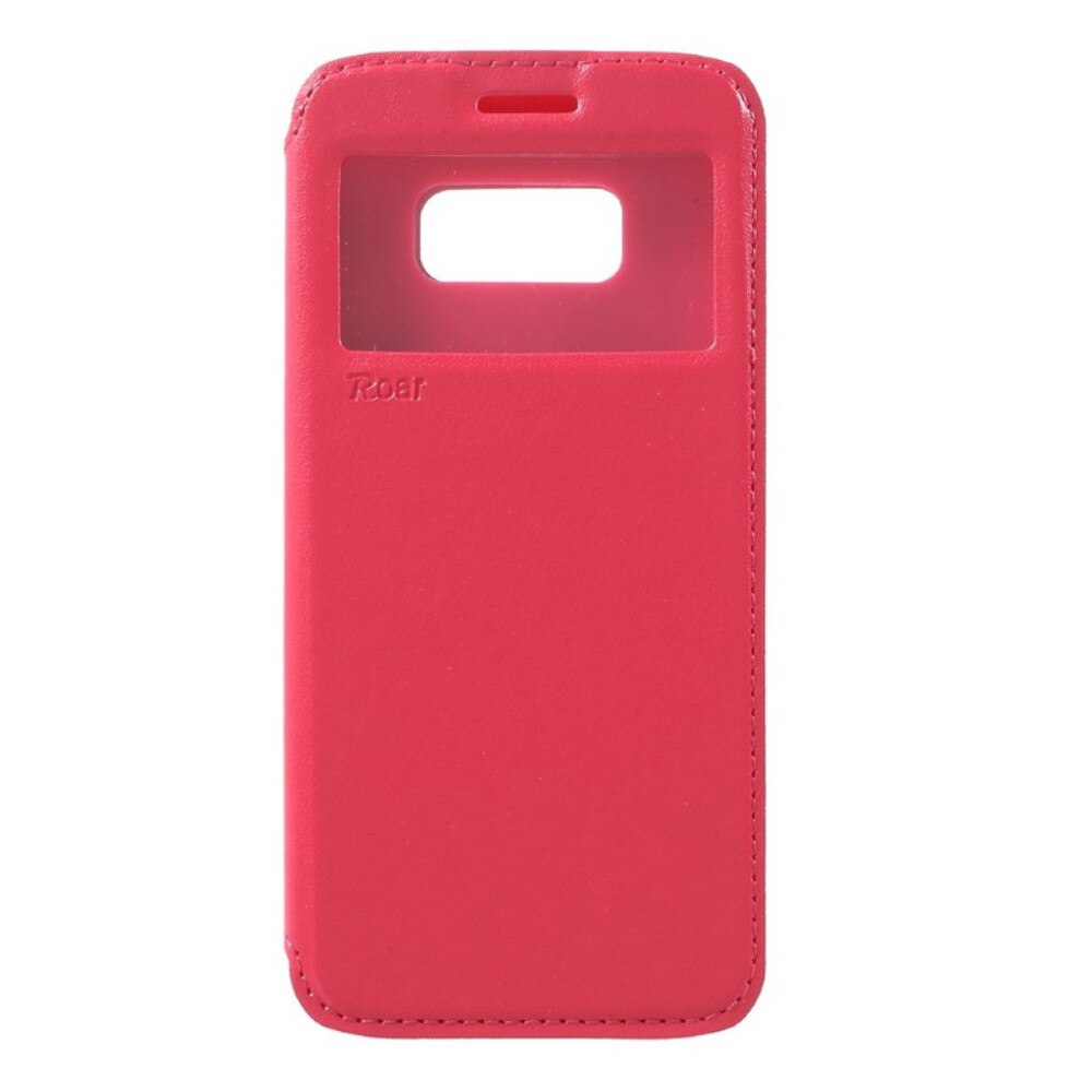 Husa flip wallet Roar Noble pentru Galaxy S8, roz inchis