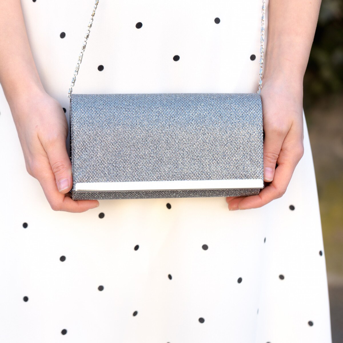 Cluch de ocazie argintiu