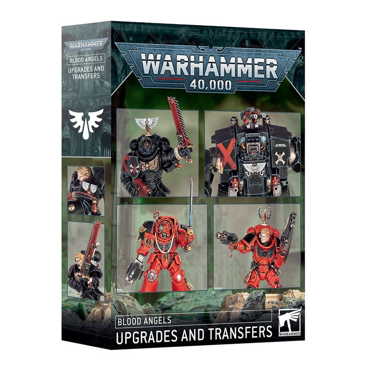 Warhammer 40000 Game Expansion, Upgrades & Transfers Blood Angels Space Marines, Games Workshop, 68 части, сив