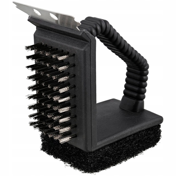 Perie de curatare gratar CARDSPLITTER 3 in 1, metalica, 12,5x5,5x9,5cm