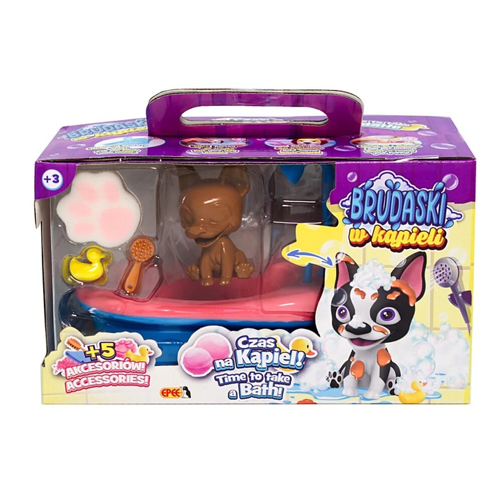 Комплект фигурки на животни за баня, EPEE, 3 години+, Многоцветен