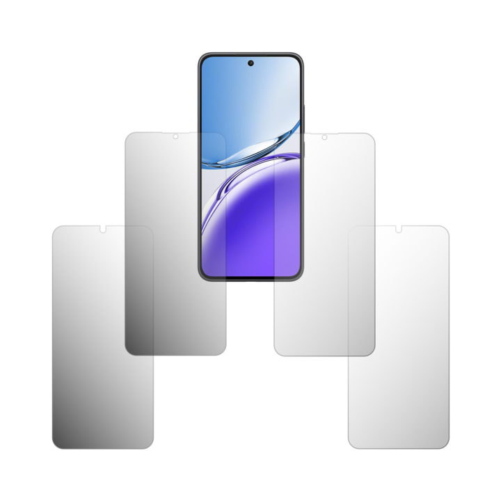 Комплект от 4 протектора за екран Folie24, за Oppo A3 (2024), 2X Ultra-Clear + 2X Matte, пълно покритие на дисплея и удобни за калъфи, залепващи, гъвкави със саморегенериране