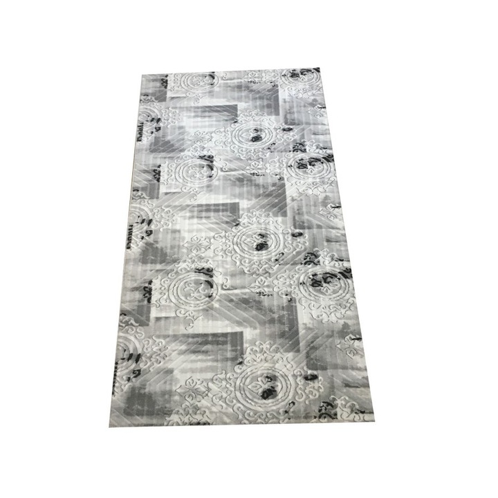 Covor Akustic Embos Gri, Abstract, Poliester, 60 x 120 cm