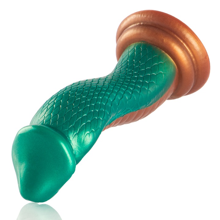 Dildo din silicon Python, Epic, 205mm, 60mm, verde
