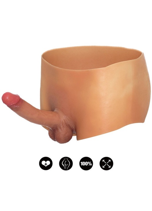 Страпон с пенис Hidden Desire, Alter Ego, 18 см, Силикон, Бежов, L