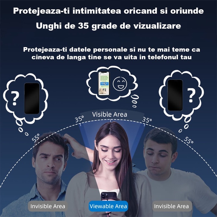 Гланцово фолио за поверителност за Ulefone Power Armor 14 Pro, подобно на стъкло, против надничане, гладка повърхност, защита срещу удари и надраскване, лесна инсталация, възобновяема, първокласна HD яснота, от край до край