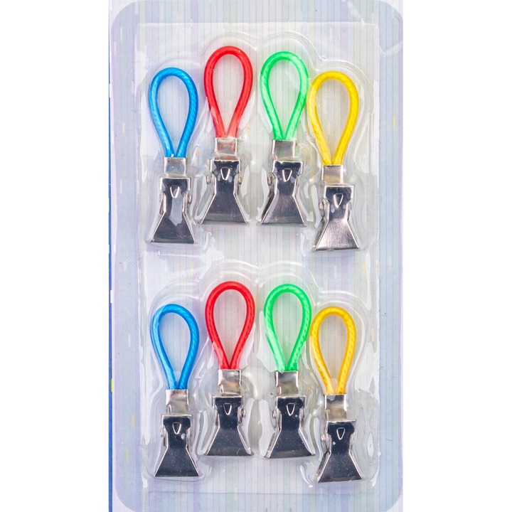 Set umerase cu clip 8 bucati, Aliga, mix de culori