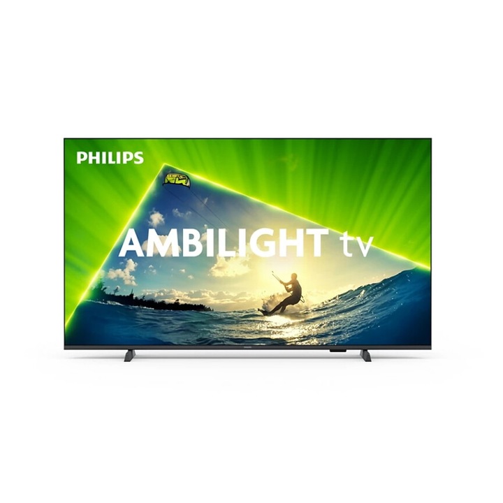 Телевизор Philips 65PUS8209/12, 65" 4K Ultra HD QLED, 3840x2160, DVB-T/T2/T2-HD/C/S/S2, 60Hz, Ambilight 3, Pixel Precise UHD, HDR+, Titan OS, Dolby Atmos, VRR, 3*HDMI, 2*USB, 802.11n, 20W RMS, Black 65PUS8209/12
