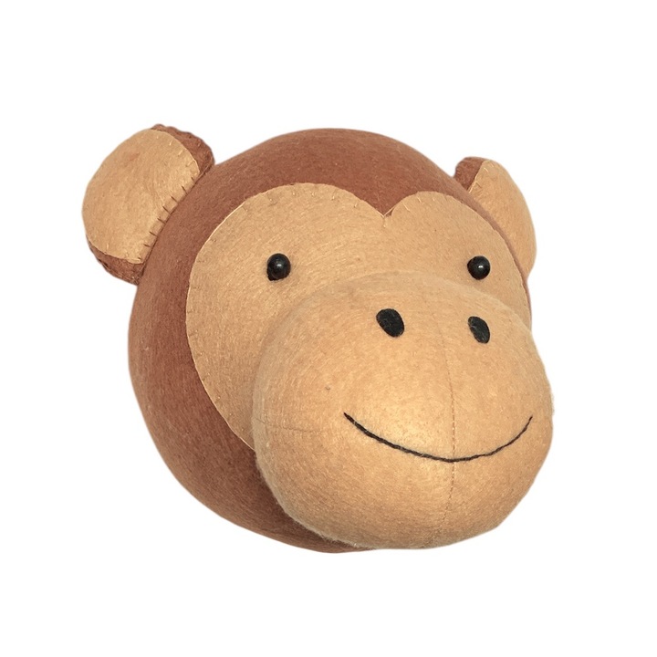 Плюшена играчка Chippo трофей 21-133-167 1-113, Маймуна, За стена, 32 x 28 x 24 см, Кафяв