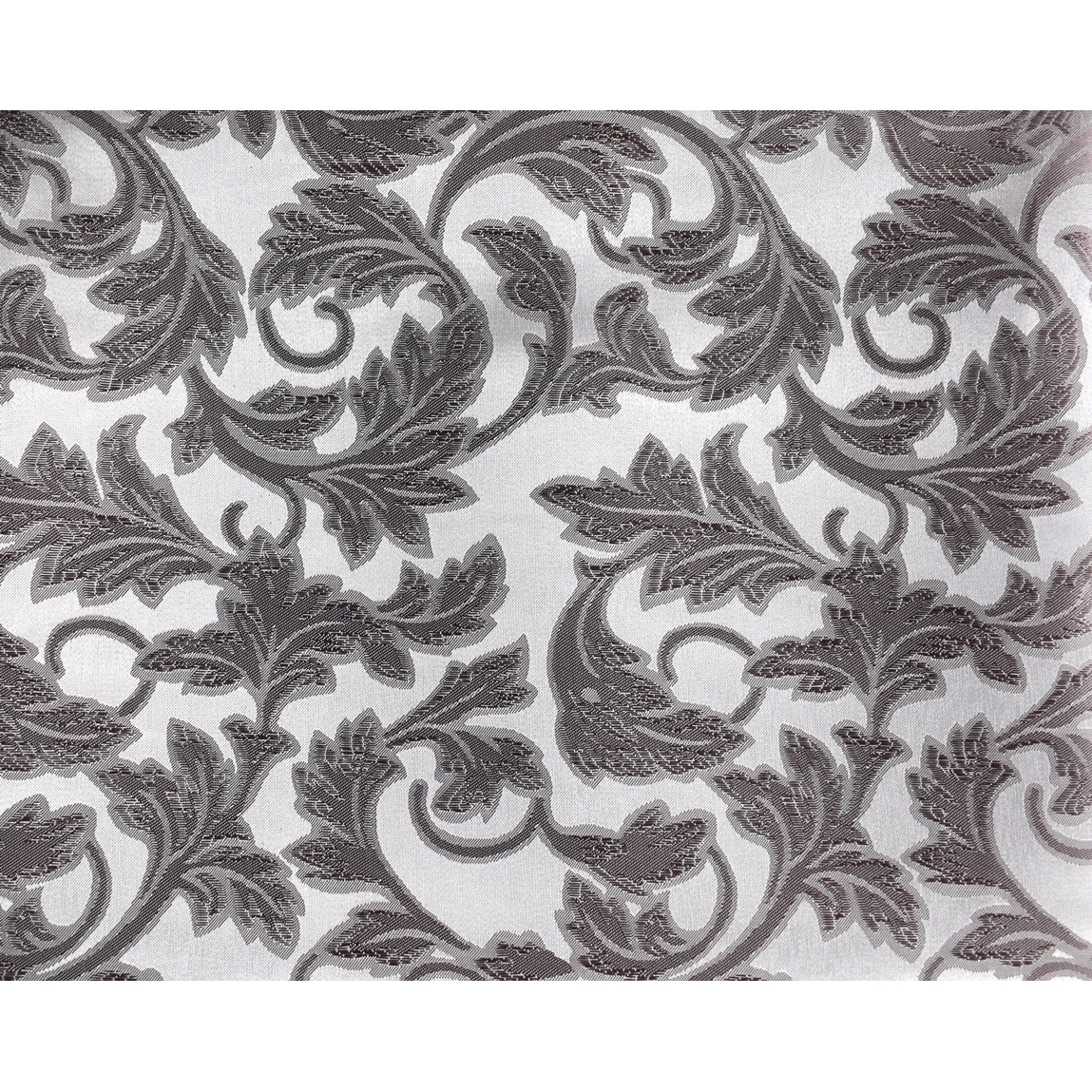 Fata de masa din Brocart (matase) cu motive florale XXL CASA GINO ,ALB SIARGINTIU,160X210, masa 8 persoane