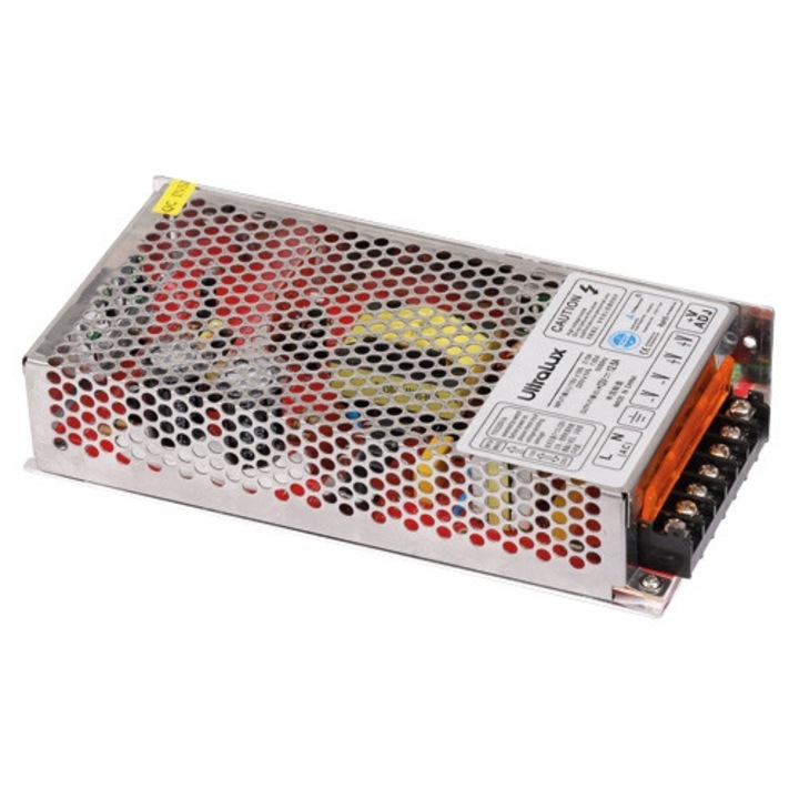 Захранване за светодиодна лента Ultralux, неводоустойчиво 12V DC 150W