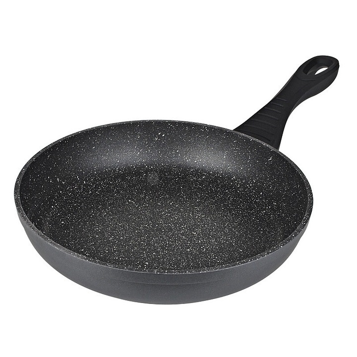 Alumínium serpenyő, SSW, 32 cm, tapadásmentes, ergonomikus fogantyúval, fekete