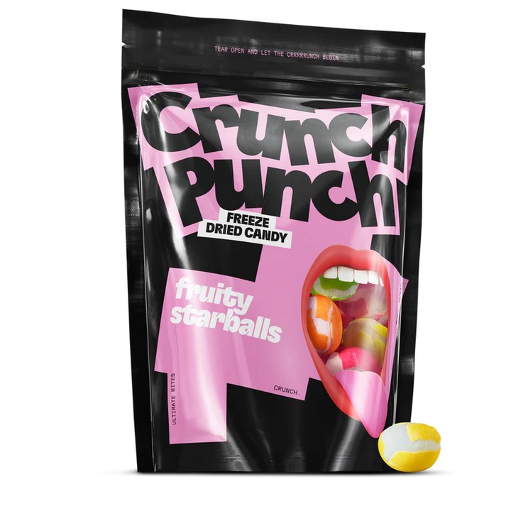 Crunch Punch Crunchy Fruity Starballs Bomboane Crocante 100g