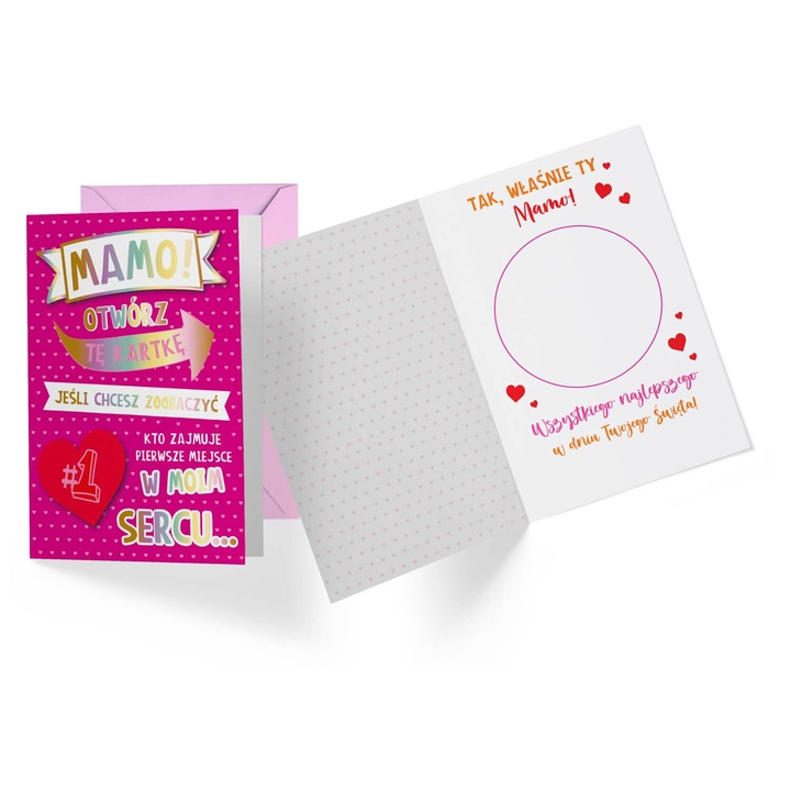 Felicitare pentru Mama, PASSION CARS KUKARTKA, B6, cu oglinda, 16.6x11.7cm, colorata, cu diverse decoratiuni