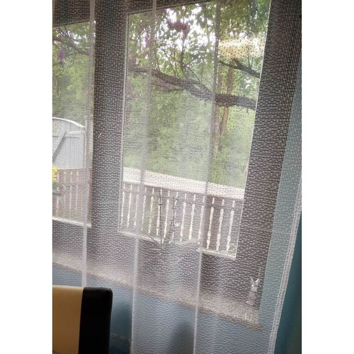 Жакардово перде, бяло, прозрачно, 240 х 1000 см, 1 бр