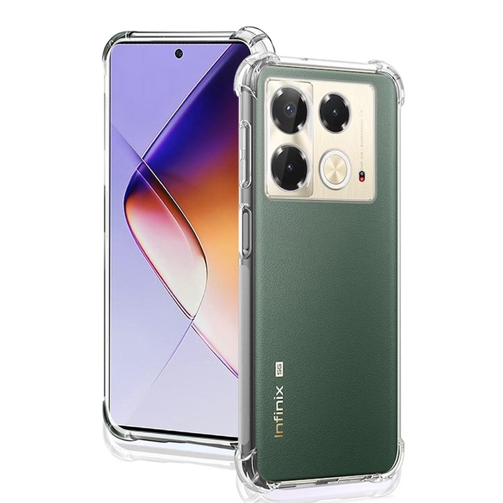 Кейс за Infinix Note 40 - Shockproof Clear Silicone - Прозрачен
