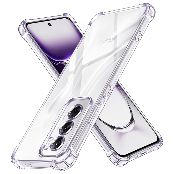 Кейс за Oppo Reno12 - Shockproof Clear Silicone - Прозрачен