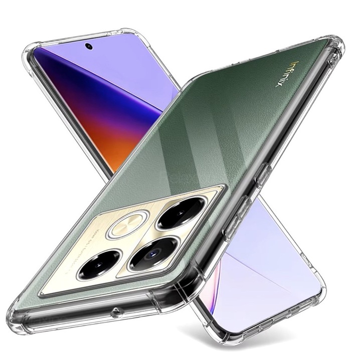 Кейс за Infinix Note 40 Pro 4G - Shockproof Clear Silicone - Прозрачен