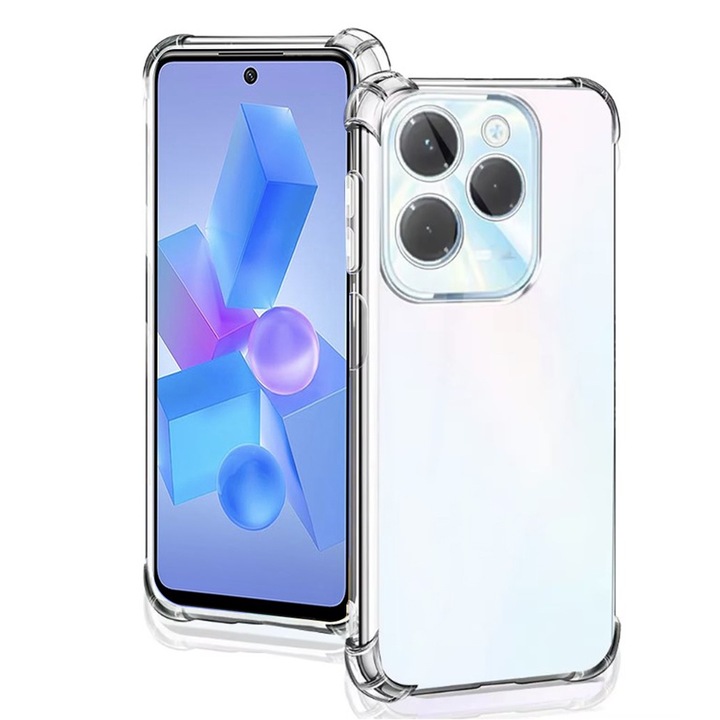 Кейс за Infinix Hot 40 - Shockproof Clear Silicone - Прозрачен