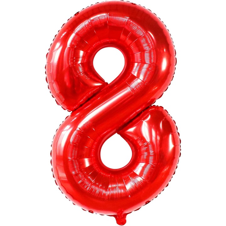 F#00f#00lia lufi Danex, sz#00m figura, sz#00let#00snapi t#00ma, 100 cm, egyedi csomagol#00s, sz#00lmasz#00l, leveg#00vel vagy h#00liummal felf#00jhat#00, piros, 8-as sz#00m