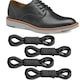 Set 2 perechi de sireturi cerate, Hggzeg, 90 cm, Material bumbac, Potrivit pentru pantofi de rochie, oxfords, cizme din piele, Nu este usor de rupt, usor de perforat, Usor de curatat, Negru