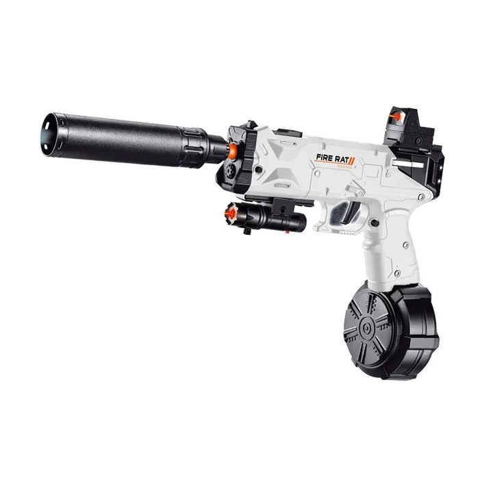 Електрически пистолет играчка, тип картечница с гел топки, Orbeez, залпова стрелба с гел бластер, включени 5000 топки