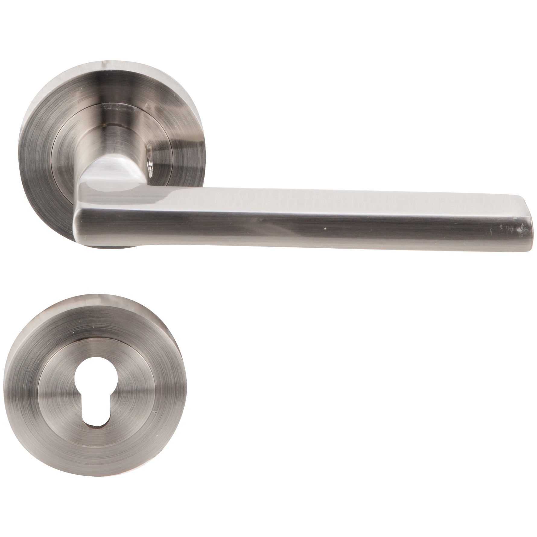 Maner Electra cu rozeta, Evotools, pentru cilindru, nichel satin