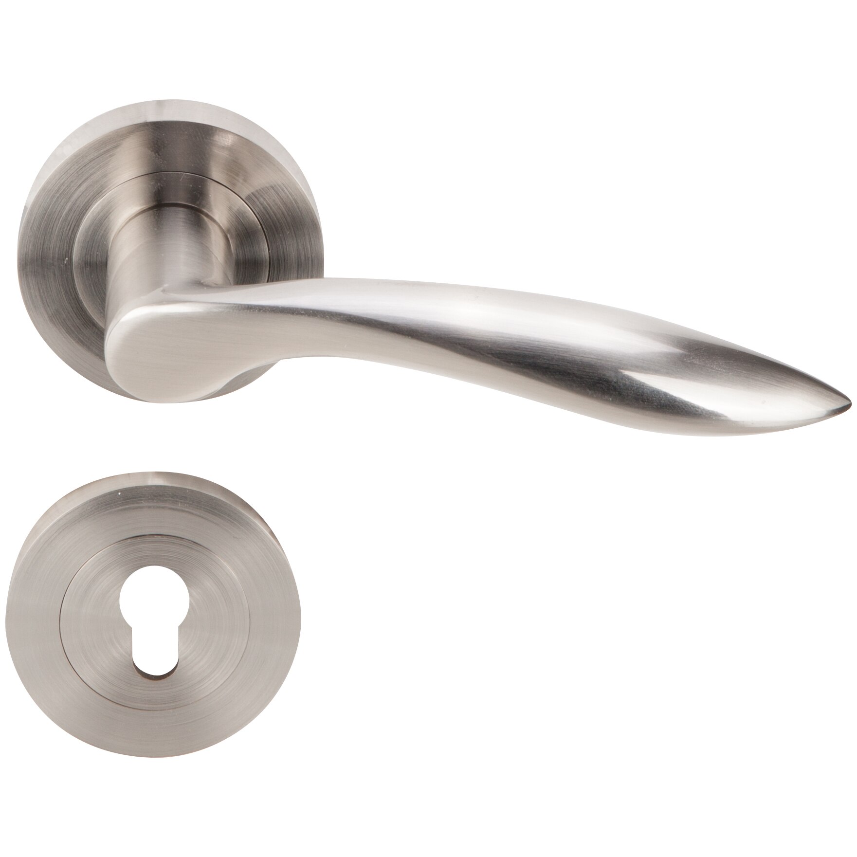 Maner Medeea cu rozeta, Evotools, pentru cilindru, nichel satin