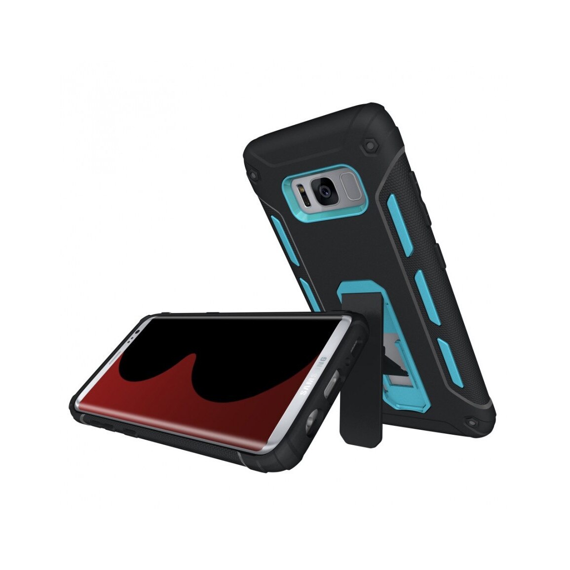 Carcasa protectie spate 2 in 1 pentru Samsung Galaxy S8 G950, albastra