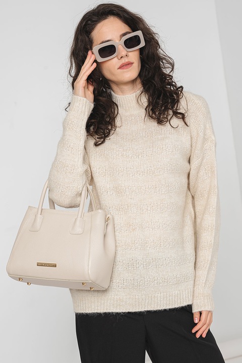 Only, Pulover lejer din amestec de lana, Alb fildes