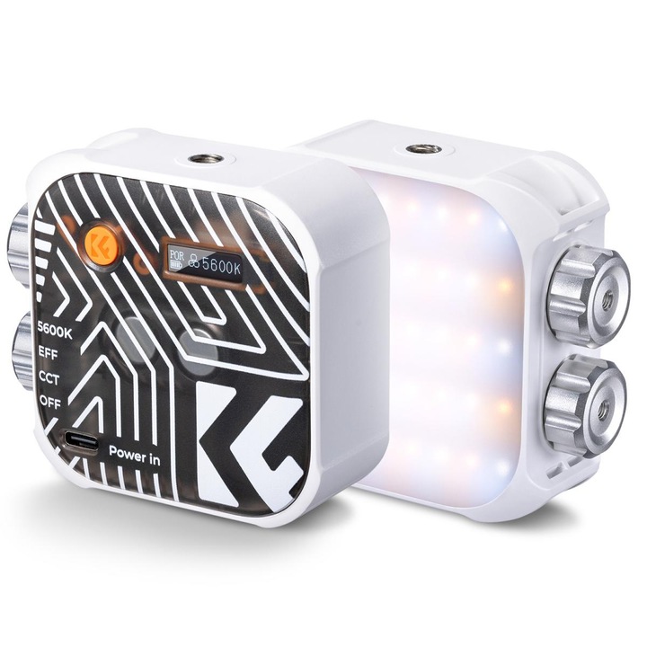 Мини Bi-Color осветление, KF Concept, White, 6W, 2500K - 9900K, Батерия 2000mAh
