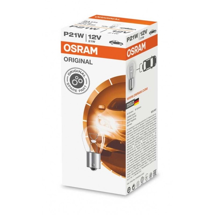 Халогенна крушка Osram P21/5W Original 12V, 21/5W, BAY15d, 1 брой