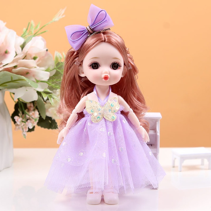 Szuper aranyos 13 ízülettel öltöztethető hercegnő baba szett 17 cm-es állandó zavaros trend Barbie kislány ajándék játék