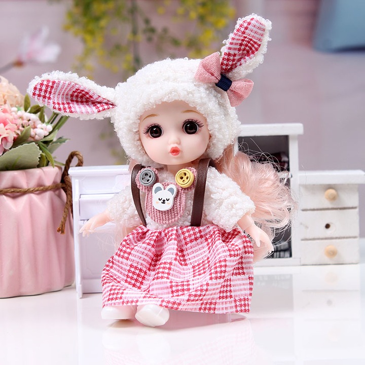 Szuper aranyos 13 ízületes hercegnő baba szett, öltöztethető, 17 cm, állandóan zavaros trendű Barbie, kislány ajándék játék