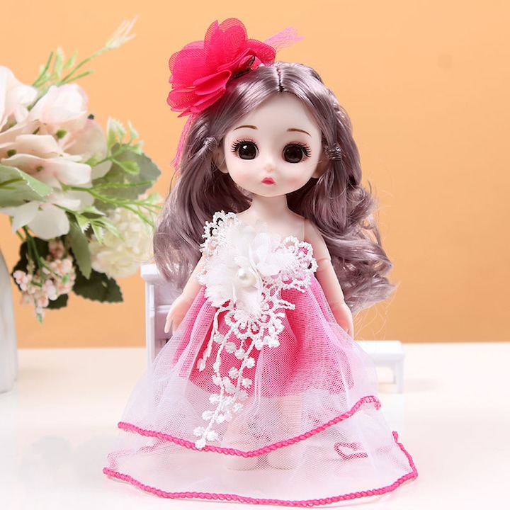 Szuper aranyos, 13 ízületes, 17 cm-es öltöztethető hercegnő baba szett, folyamatosan megújuló divatú Barbie, kislány ajándék játék.