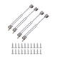 Set 4 piston gaz, Axroad Mall, pentru ridicare usi cu amortizare la inchidere, 100N/10KG, Suport hidraulic, extindere automata, Usor de instalat, Durabil si stabil, Reducerea zgomotului, Aliaj de zinc, 265mm, Argintiu