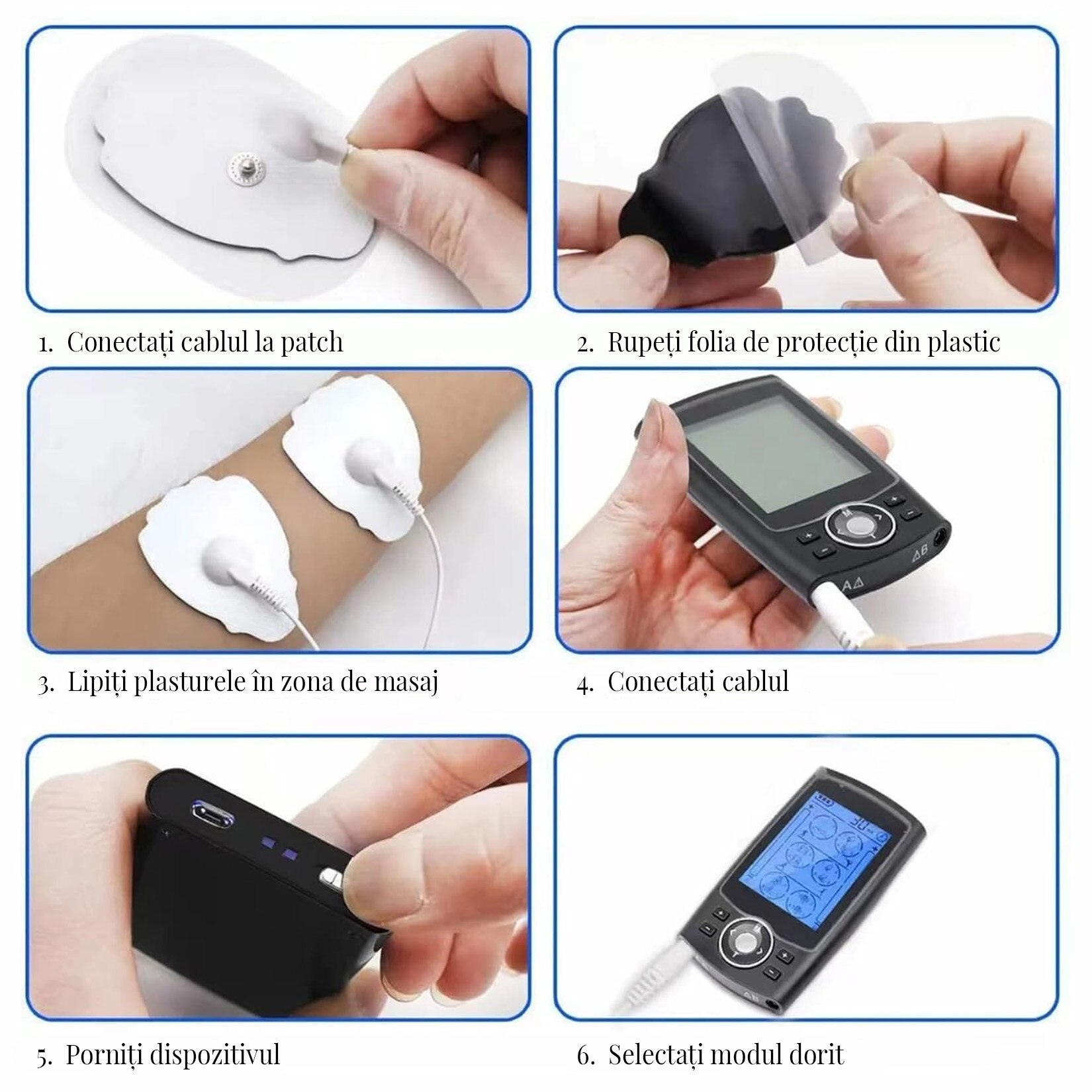 Jfyu Aparat de Masaj cu Electrostimulare/Fizioterapie, JFYU, Stimulator Dual ...