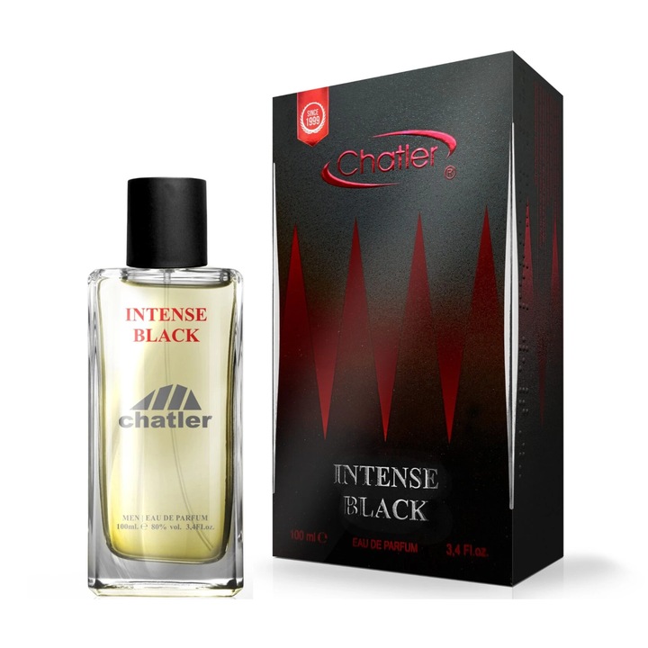 Apa de parfum, Chatler Intense Black Men, 100 ml