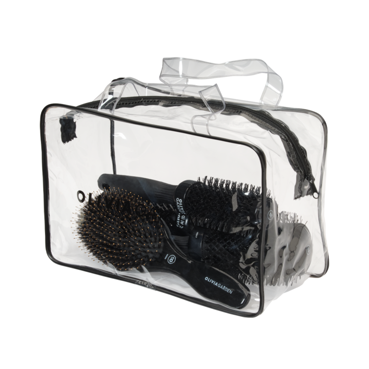 Set perii Olivia Garden Expert Blowout & Care (35+45+55+Oval) negru