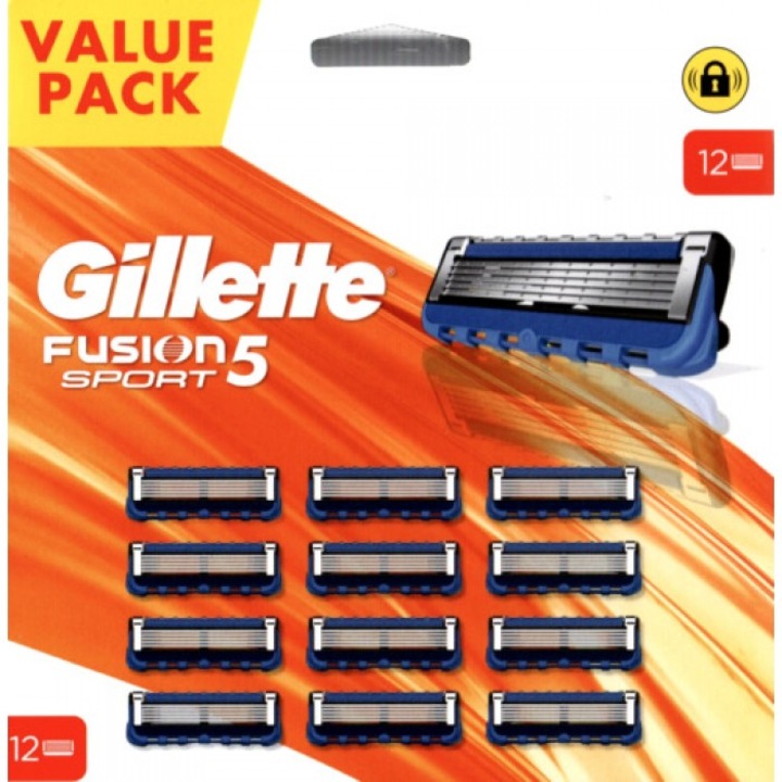 Gillette Fusion Sport 5 borotva tartalék, 12 db