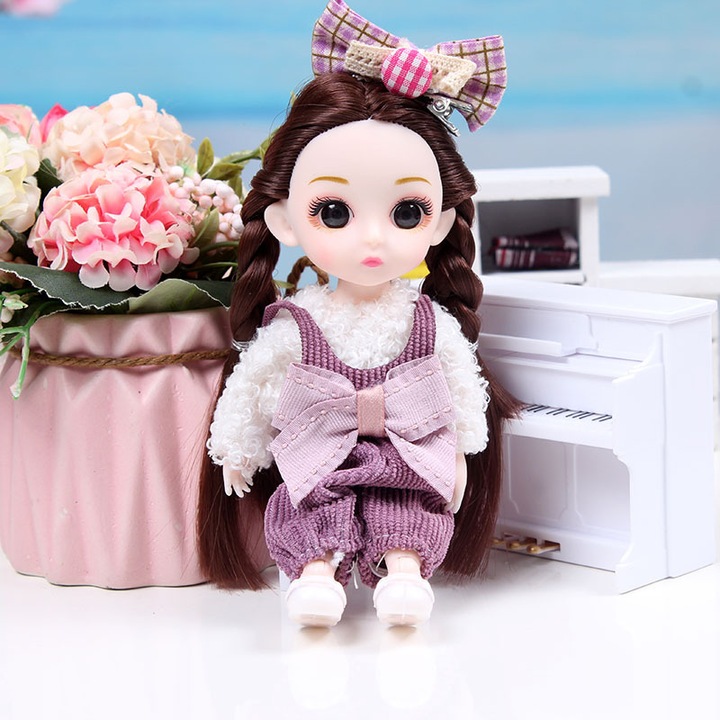 Szuper aranyos, 13 ízületes, öltöztethető hercegnő babakészlet, 17 cm, állandóan zavaros trend, Barbie kislány ajándék játék