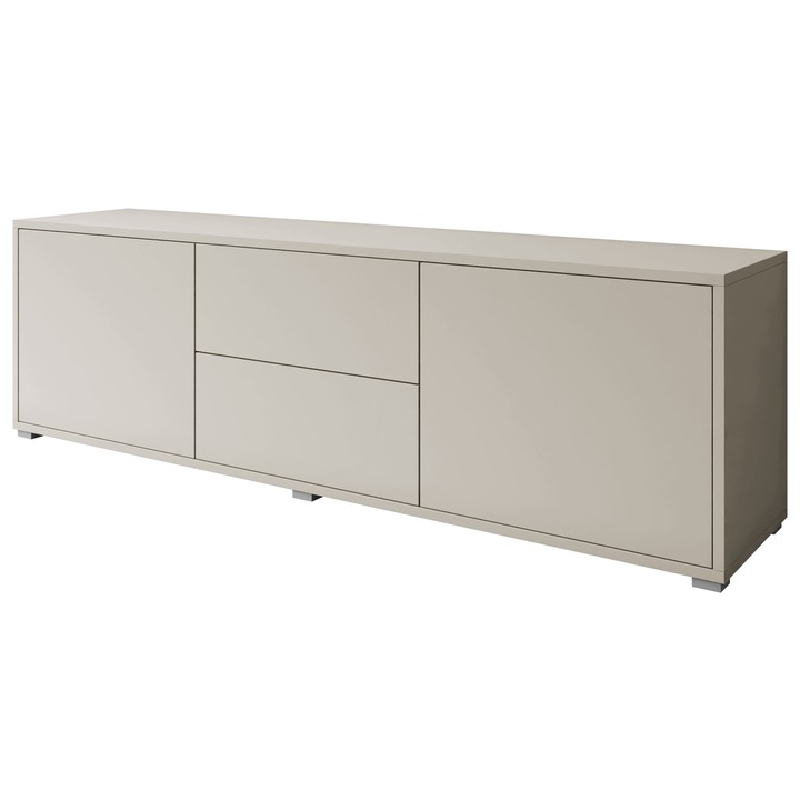 Comoda TV Alekto 2D2SZ, MIRJAN24, bej, 141x50x41 cm