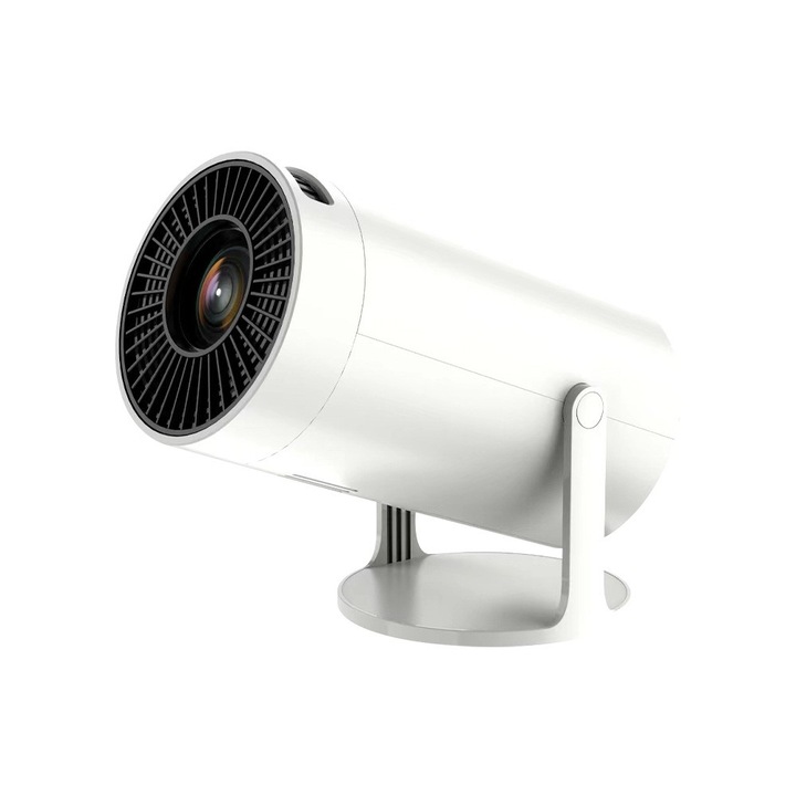 HY300 Pro intelligens hordozható LED videoprojektor, 4K UltraHD, 280 ANSI Lumen, Android 11, autofókusz, beépített hangszóró, 5000 lumen, Wi-Fi, Bluetooth, állítható, HDMI, USB, Android/IOS, 1 GB RAM, 8 GB, 180 fokos elforgatás